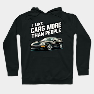 I like cars more than people Humorous Auto Enthusiast tee Hoodie